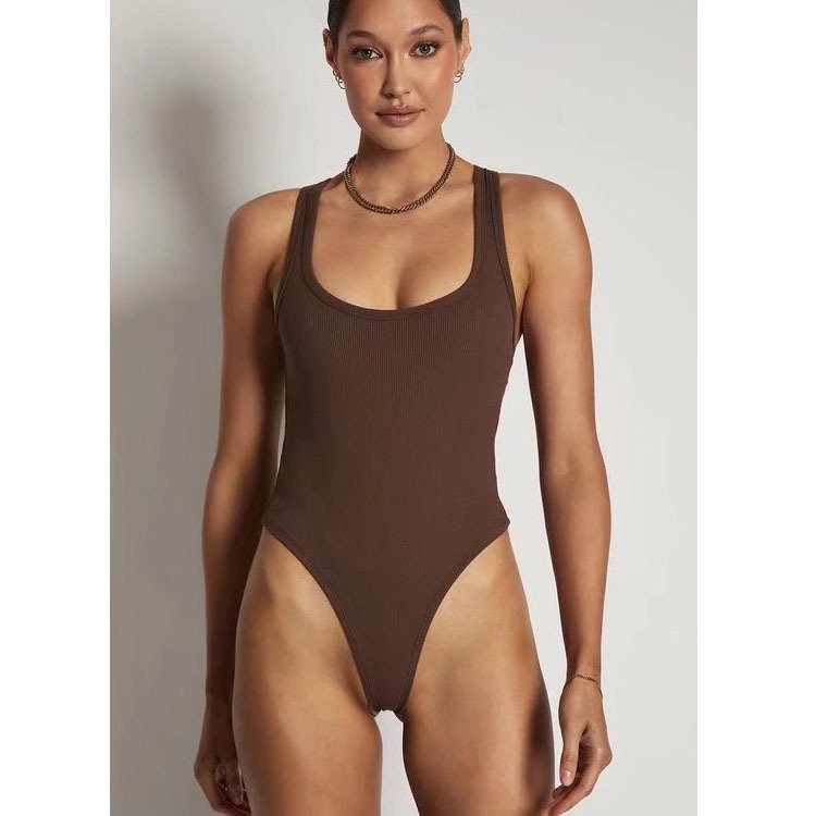 2022 Size XL custom logo summer thong ribbed lingerie bodysuits sexy top for women workout new bodysuit rompers jumpsuit dupe