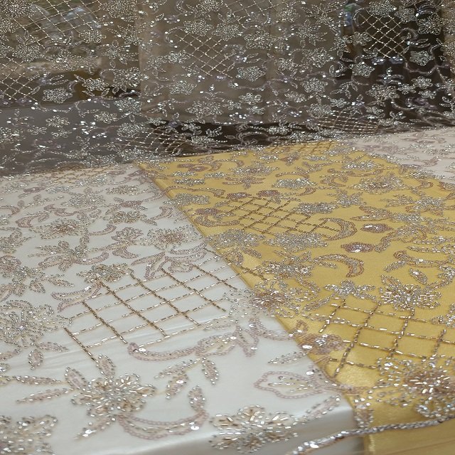 Indian Export Quality Net Fabric for Wedding Festival Dress Making Textile Raw Polyester Fabric Available at Wholesale Price