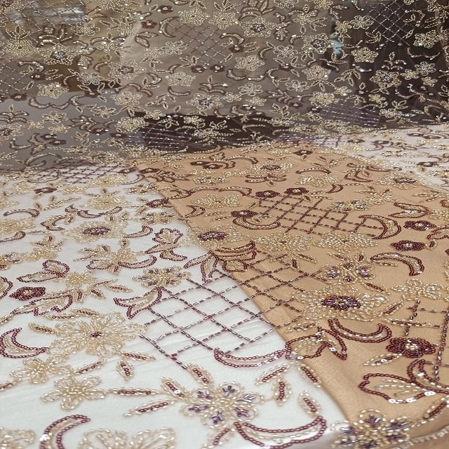 Indian Export Quality Net Fabric for Wedding Festival Dress Making Textile Raw Polyester Fabric Available at Wholesale Price