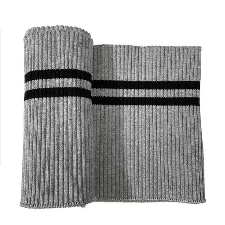 Knit Hem Necklines Neck Jacquard Clothing Ribbed Knitted Fabric Cotton Knitting Collar Rib For Polo T-shirt