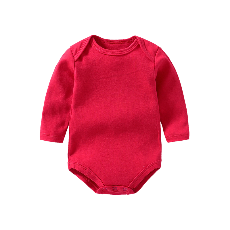 OEM Cotton Double-Sided Baby Jumpsuit Solid Color Newborn Long-Sleeved Rompers Triangle Ruffle Easter Rib Baby Boy Rompers