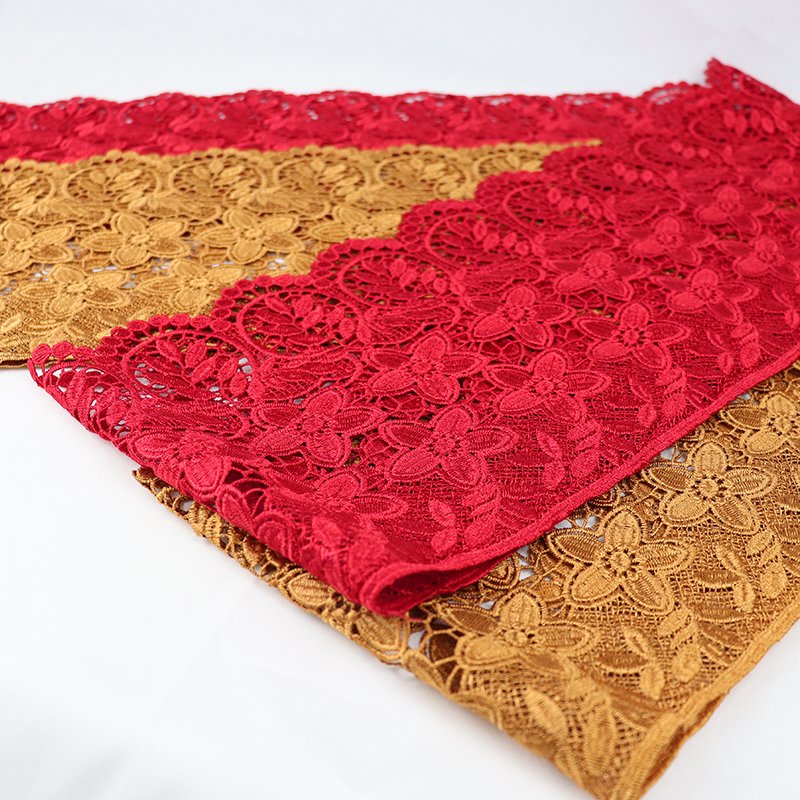 Factory price lace trim border lace embroidered fabric with quick delivery