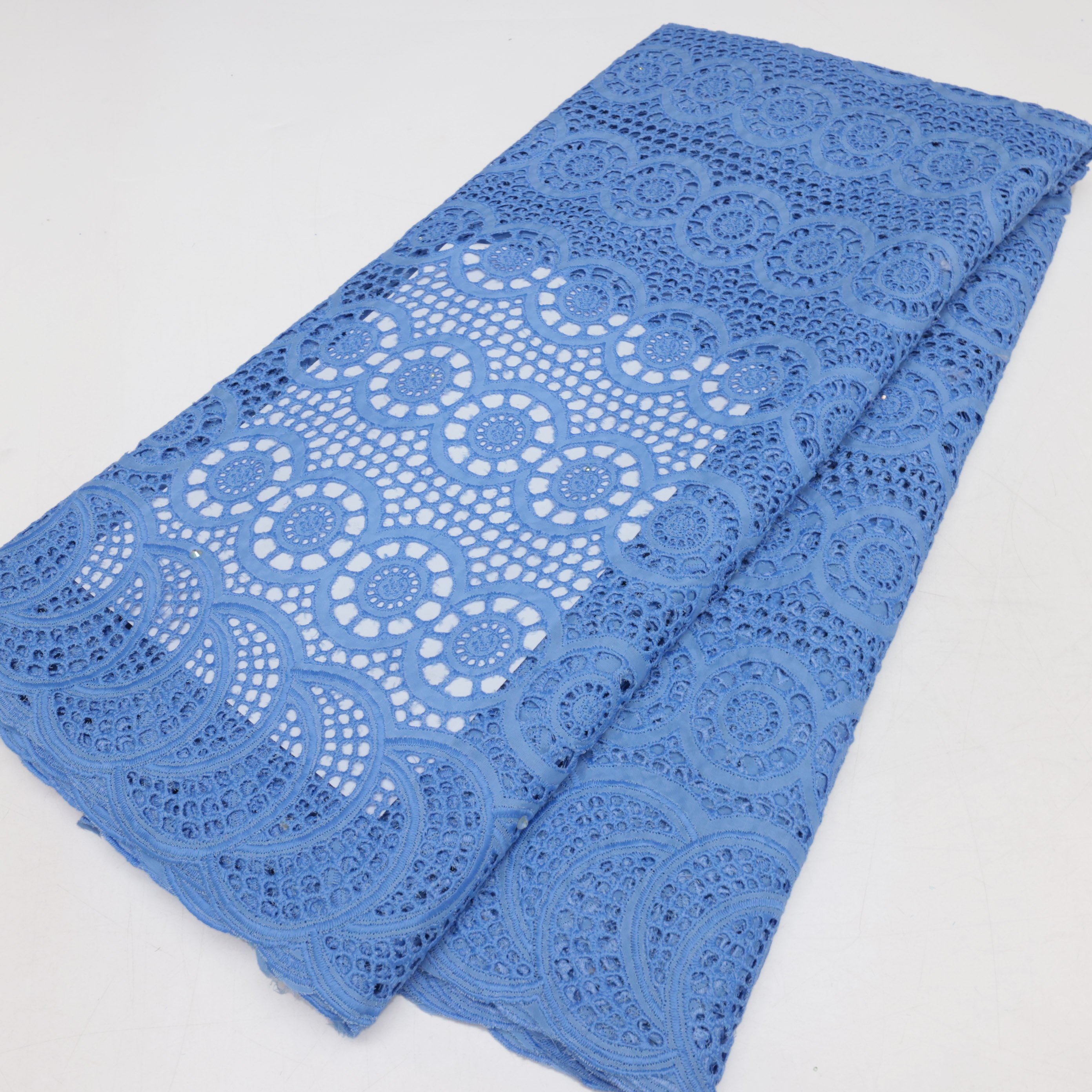 NI.AI Fashion African Lace Fabric Tissue Cord Net Tulle Mesh whit Stones Nigerian Fabrics For Wedding Party