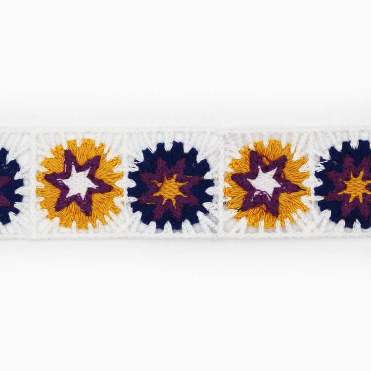 Polyester cotton embroidery lace trim crochet patch