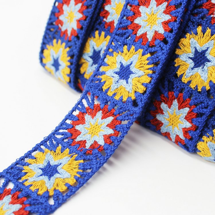Polyester cotton embroidery lace trim crochet patch