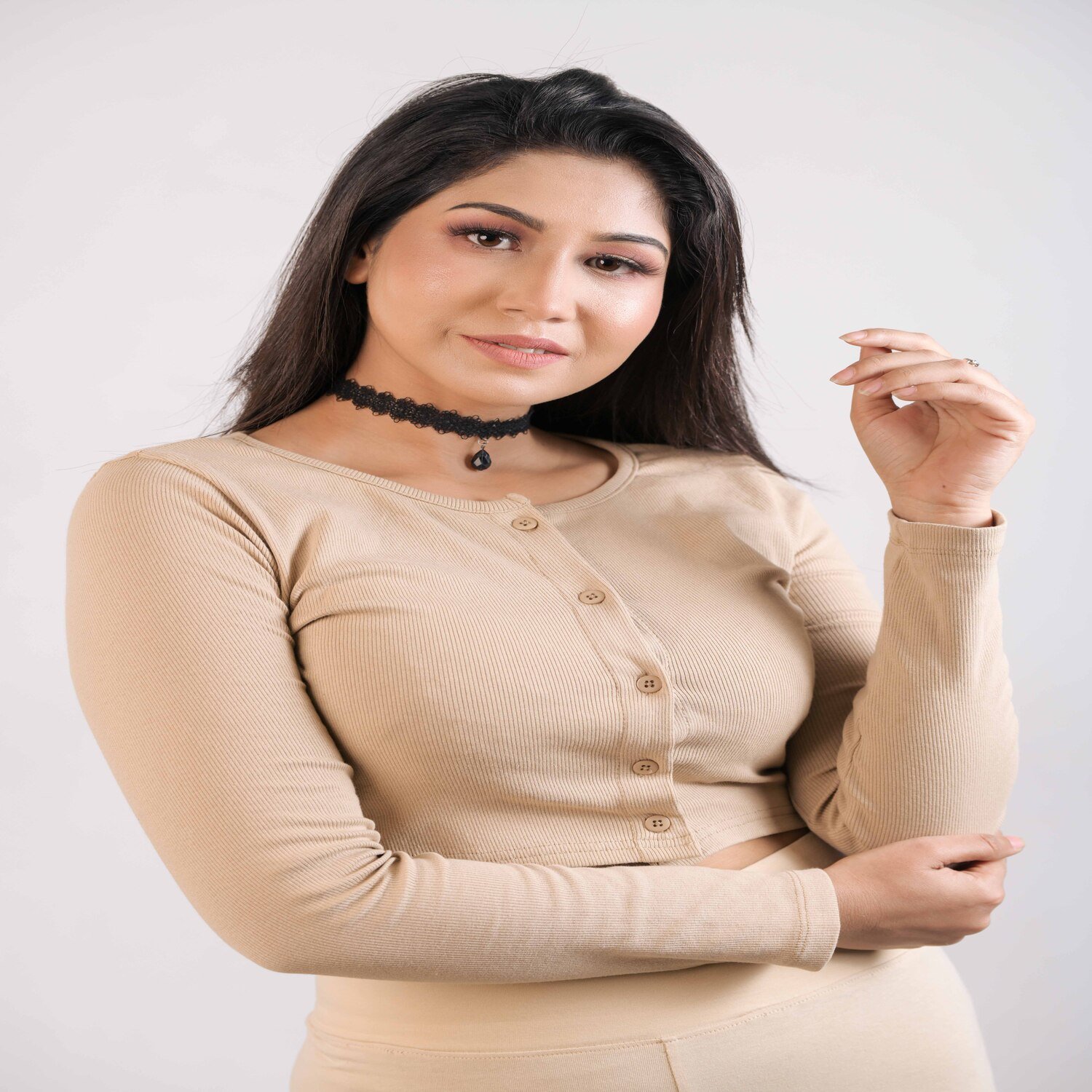 Ribbed Blouse Long sleeve