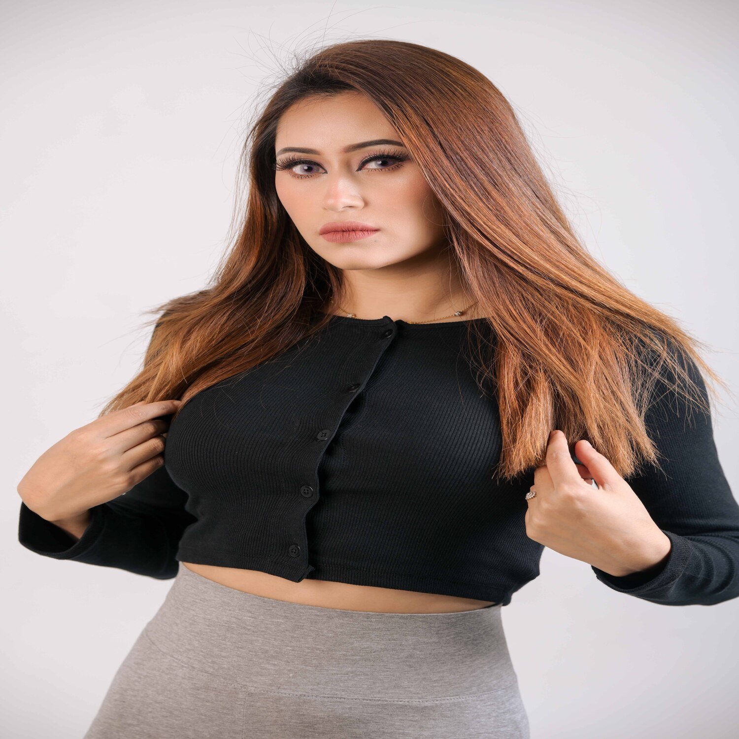 Ribbed Blouse Long sleeve