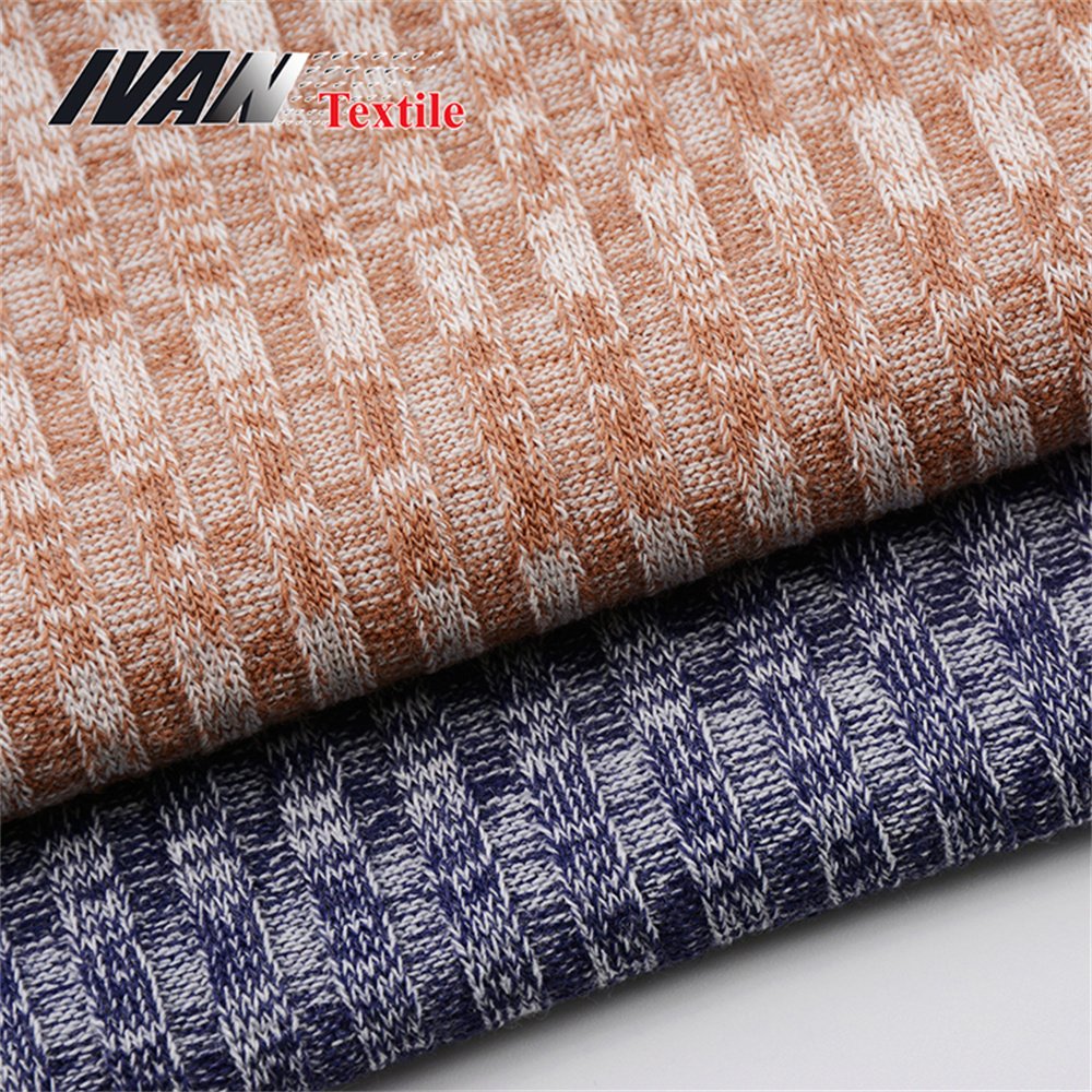 competitive price C/T/R SPANDEX 5*4 Rib Yarn Dyed for sweater