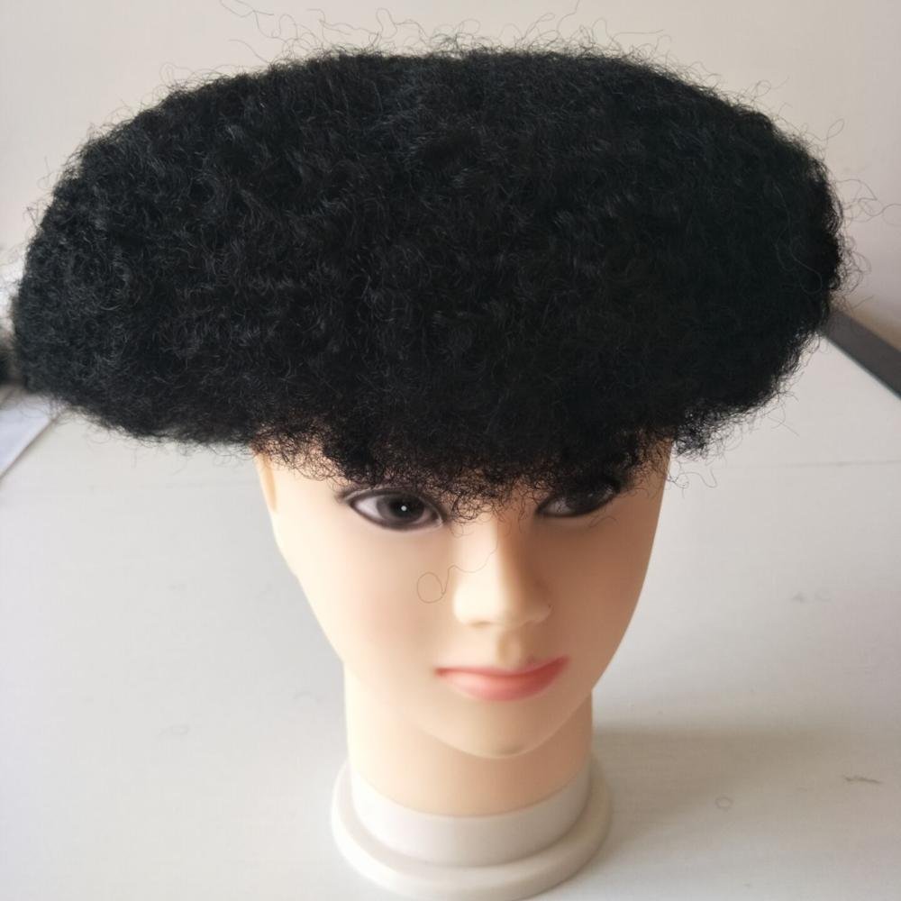 Hot Selling 12mm 6mm Afro Wave and Loose Wave Full Lace Hair Toupee for Black Men and Women