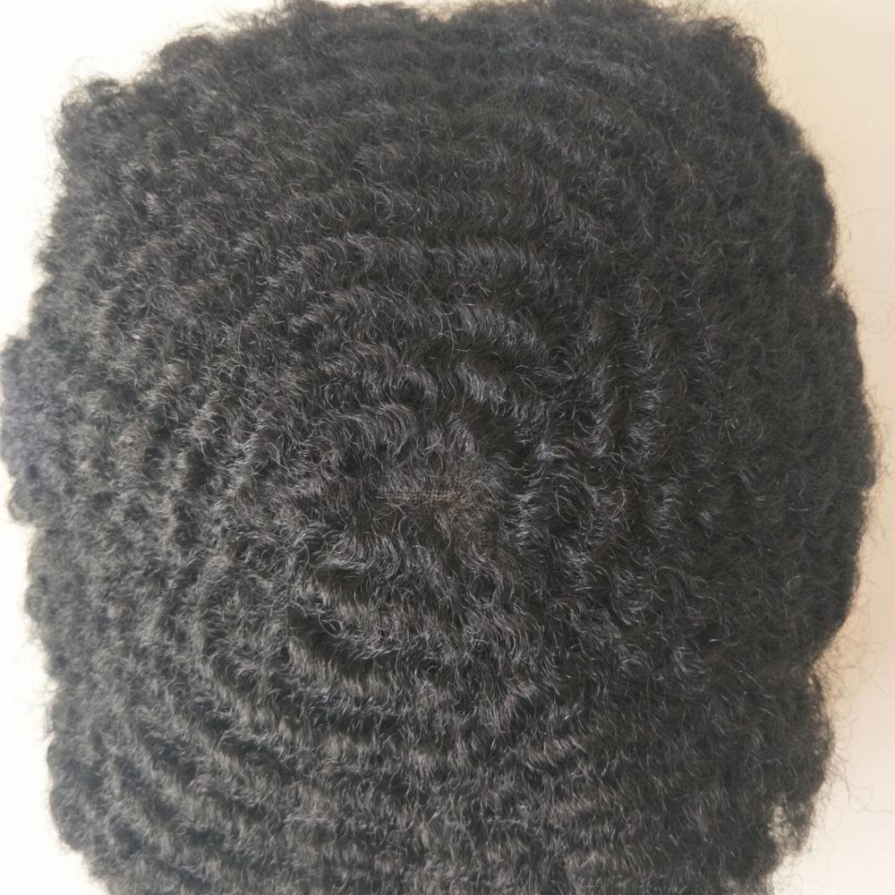 Hot Selling 12mm 6mm Afro Wave and Loose Wave Full Lace Hair Toupee for Black Men and Women