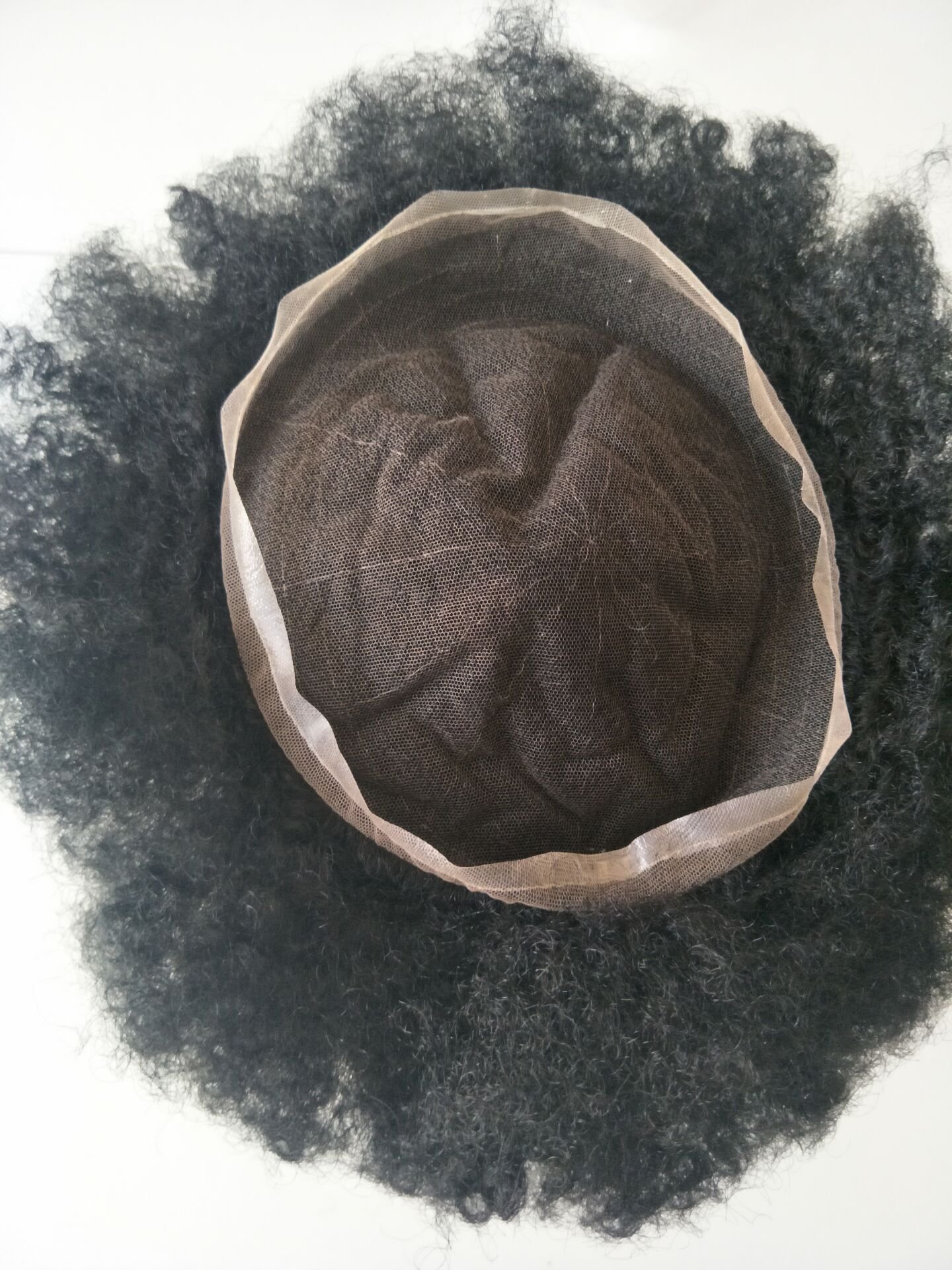 Hot Selling 12mm 6mm Afro Wave and Loose Wave Full Lace Hair Toupee for Black Men and Women