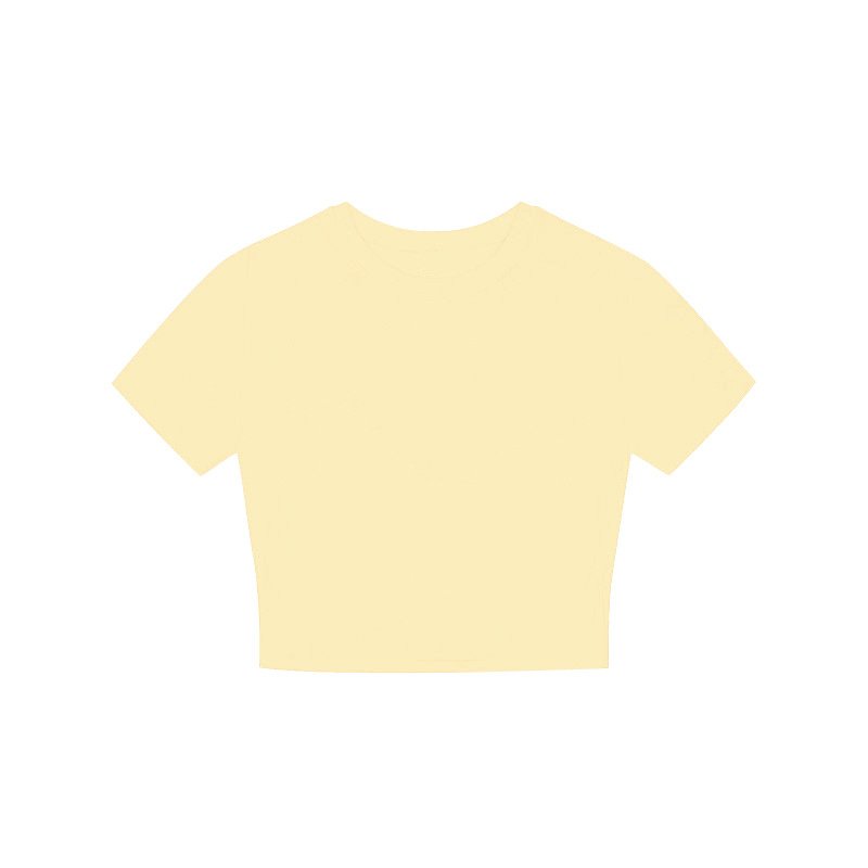 220gsm 92% Cotton 8% Spandex Custom Logo Printed Women Ribbed Crop Tshirt Wholesale