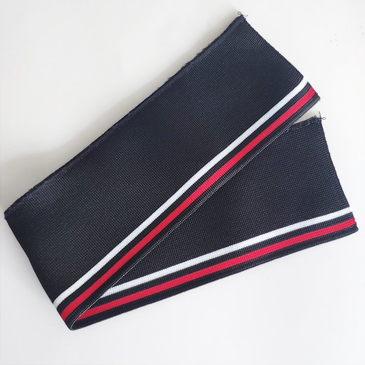 2024 Plain Ribbing 1X1 Polyester Flat Knit Rib fabric Solid Color Collar For POLO Shirt Full Collar Popular