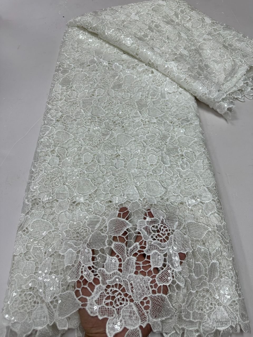 New chemical lace embroidery fabric sequins guipure cord lace fabric african cord lace fabric