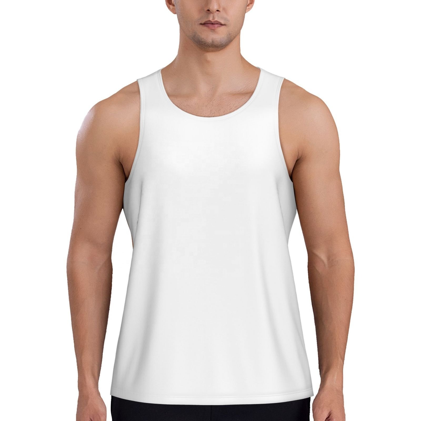 Quick Dry High Quality Fitness Bodybuilding Custom Designs Gym Tank Tops Men Singlet Casual 100% Polyester Street wear Vest