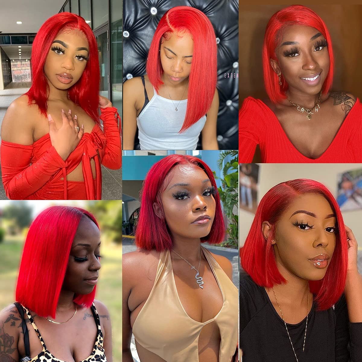 Ready To Ship 613 Blond Color Wig Brazilian Virgin Human Hair Pink Orange Blue Red Grey Colored Lace Frontal Bob Wig