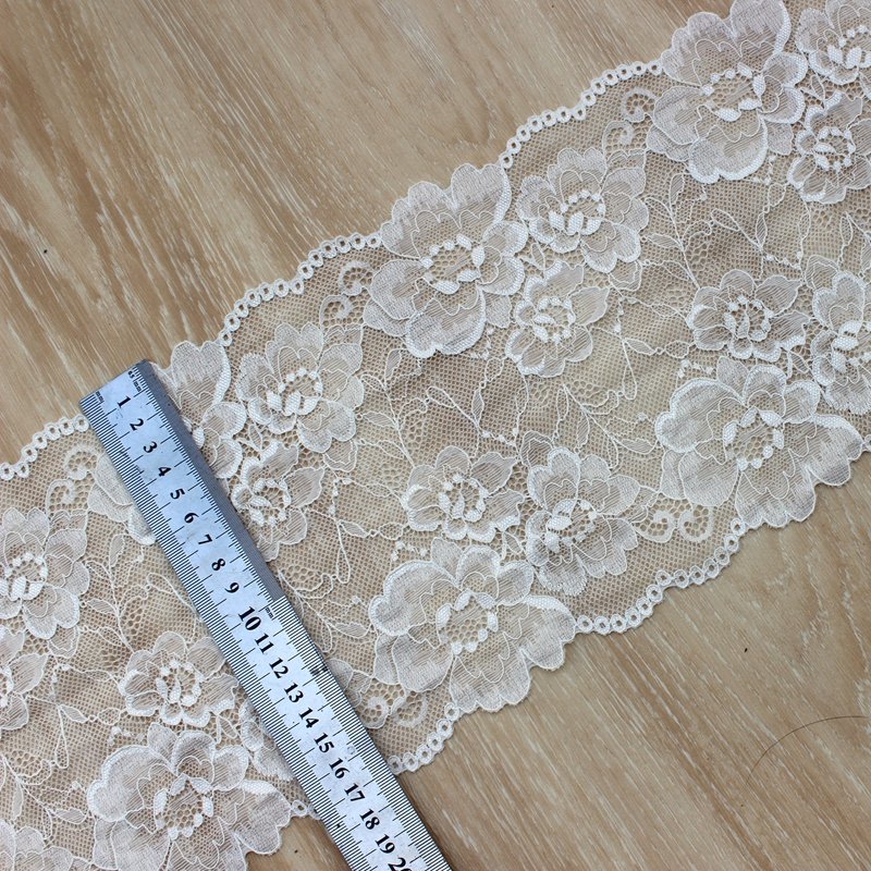 Zeal Europe Floral Garden Pattern Elastic Nylon Lace Trim Curtain Tablecloth Slipcover Bridal Diy Clothing Accessories