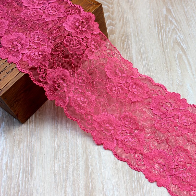 Zeal Europe Floral Garden Pattern Elastic Nylon Lace Trim Curtain Tablecloth Slipcover Bridal Diy Clothing Accessories