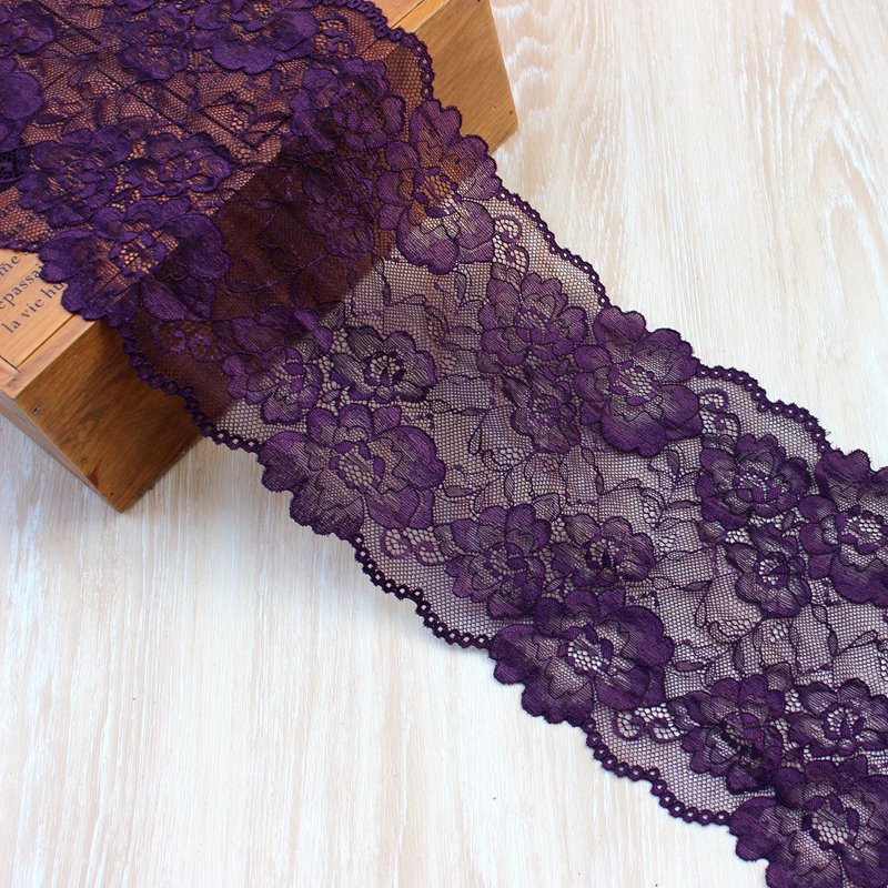 Zeal Europe Floral Garden Pattern Elastic Nylon Lace Trim Curtain Tablecloth Slipcover Bridal Diy Clothing Accessories