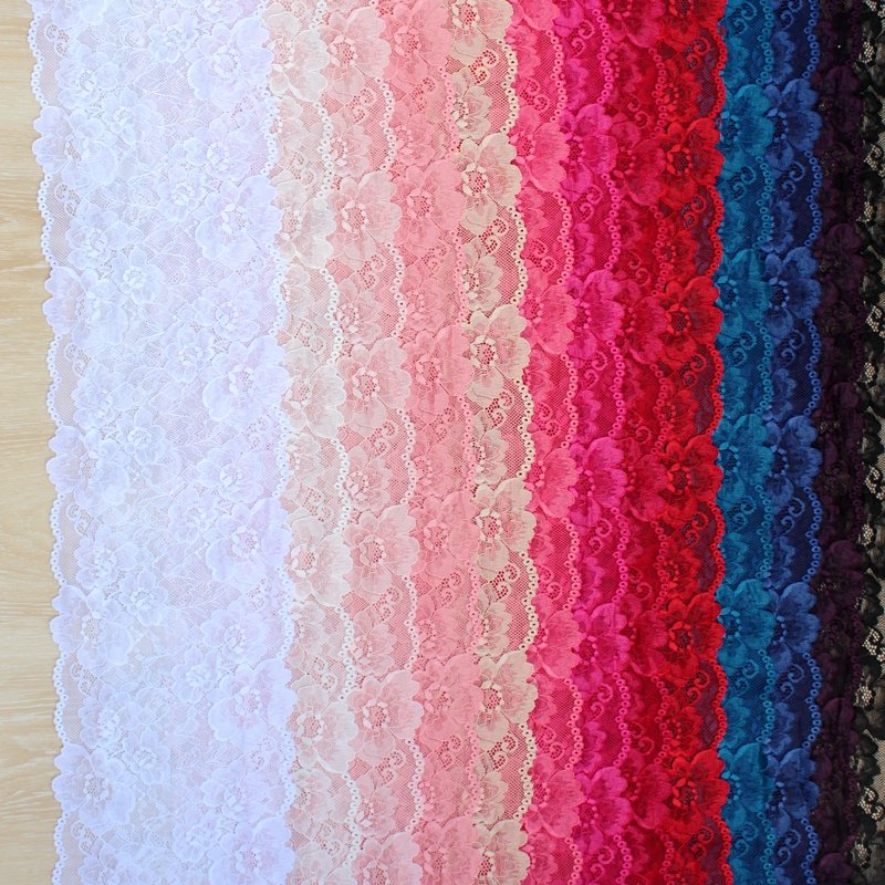 Zeal Europe Floral Garden Pattern Elastic Nylon Lace Trim Curtain Tablecloth Slipcover Bridal Diy Clothing Accessories