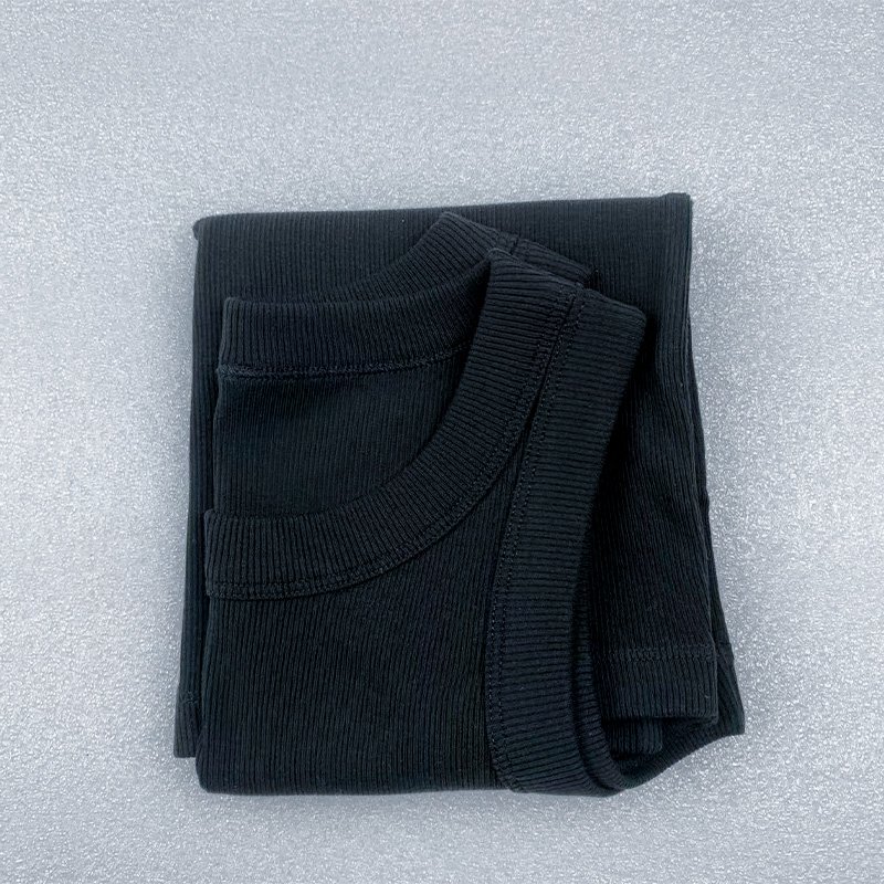 Hot Sale Cotton Men's Regular o Neck Tank Tops Length Ribbed Tight shockproof Knit Soft Workout Tank Top