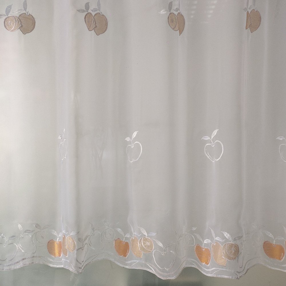 Fruit Embroidery Fashions Short Window Curtain Fabric For Kitchen