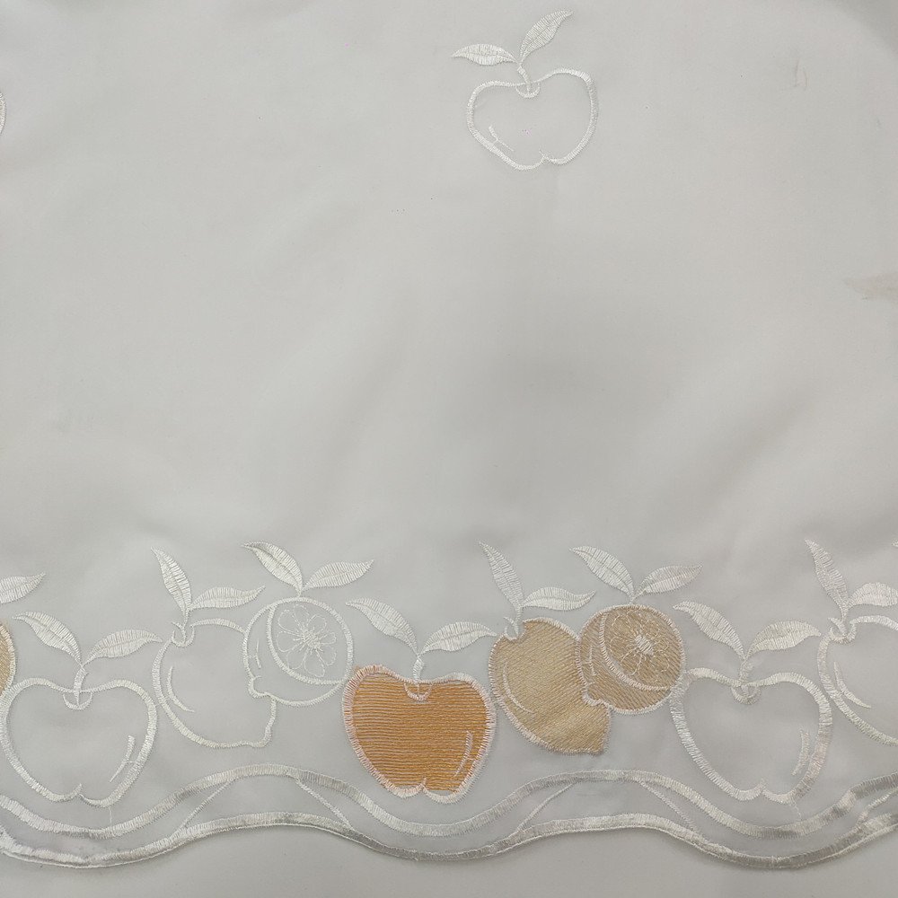 Fruit Embroidery Fashions Short Window Curtain Fabric For Kitchen