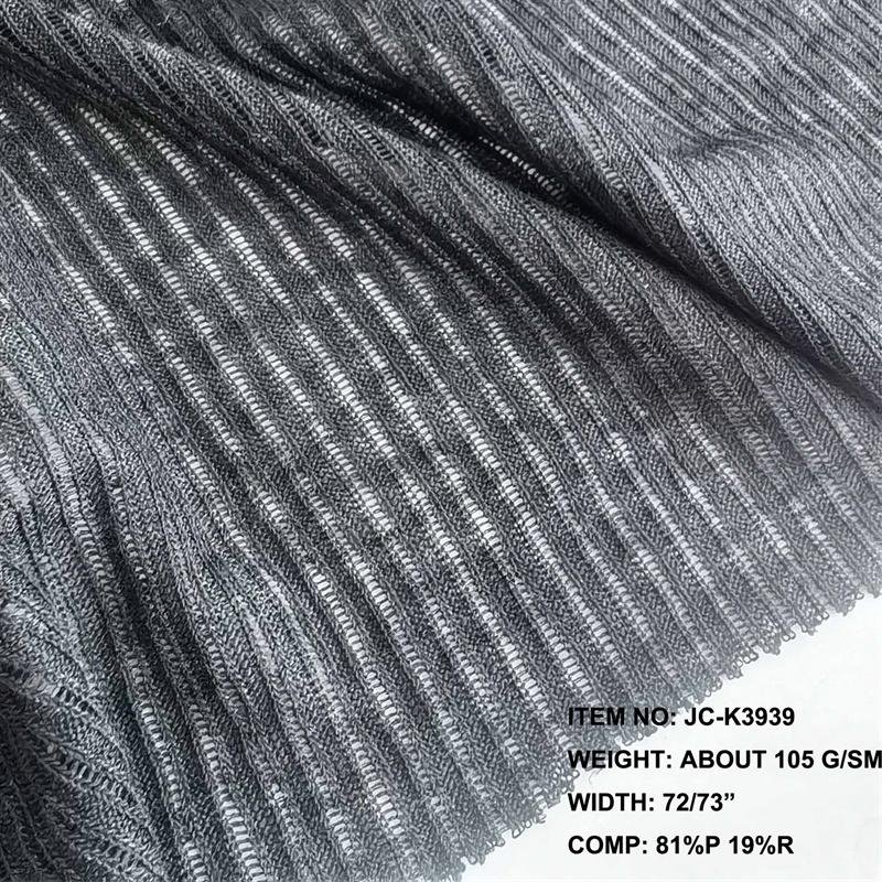 Hot Sale Knitted 105 G/SM Polyester Cotton Spandex Rib Fabric Knitted Rib Fabric For Winter Garment