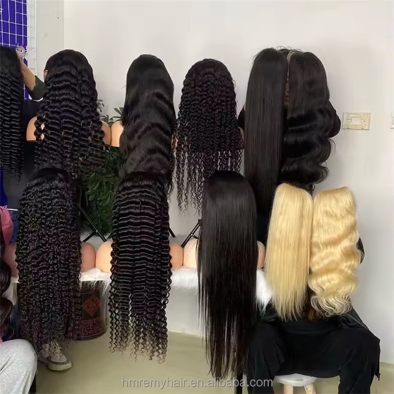 Hair Vendors Raw Indian Remy Hair Wholesale Verified Deep Wave Frontal Gluessless Human Lace Front Wig Orange Peruqu Cheveux
