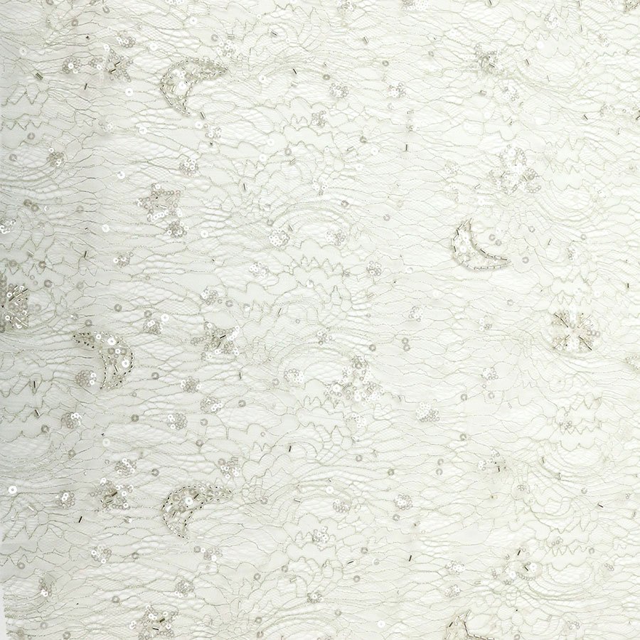 Spring and Summer Mint 3mm 5mm Crystal Sequin Bead Embroidery Metallic Lace Fabric for Party Wedding Dresses