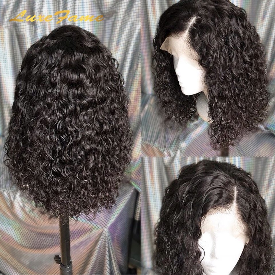 Cheap Short Bob Frontal Wigs,100% Human Hair Kinky Curly Wave Wigs,Wholesale 13x4 Glueless HD Lace Frontal Wigs For Black Women