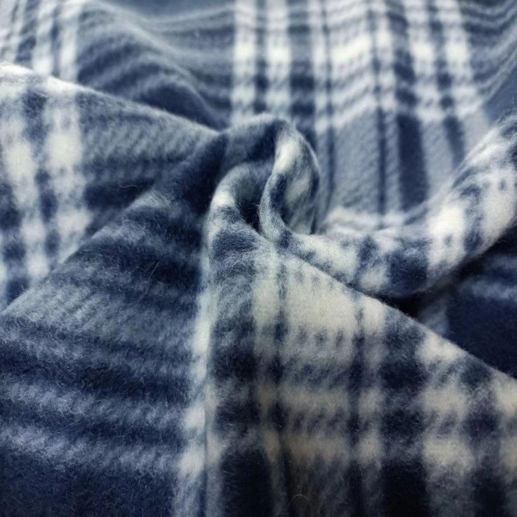 Good Quality custom thick warm double-sided rib printed flannel coral fleece fabric for shoe and cloth