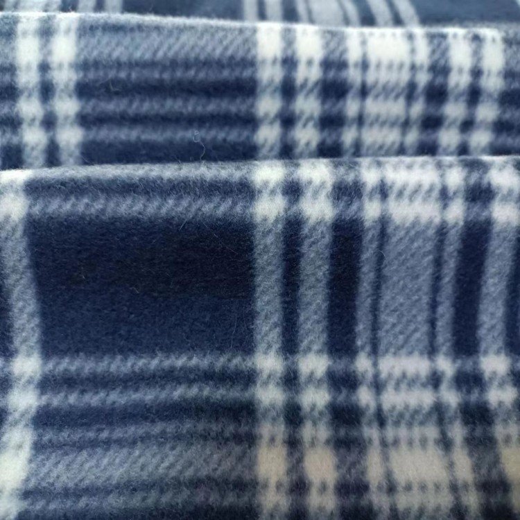 Good Quality custom thick warm double-sided rib printed flannel coral fleece fabric for shoe and cloth