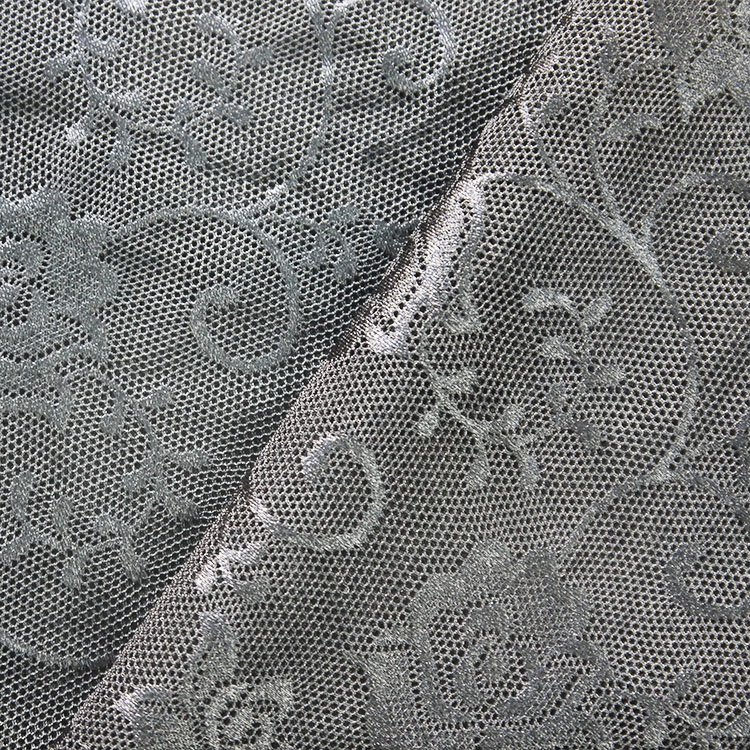 Nylon spandex luxury embroidery lace fabrics for dress and underwear