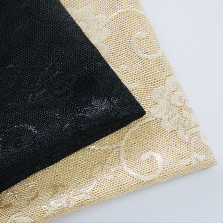 Nylon spandex luxury embroidery lace fabrics for dress and underwear