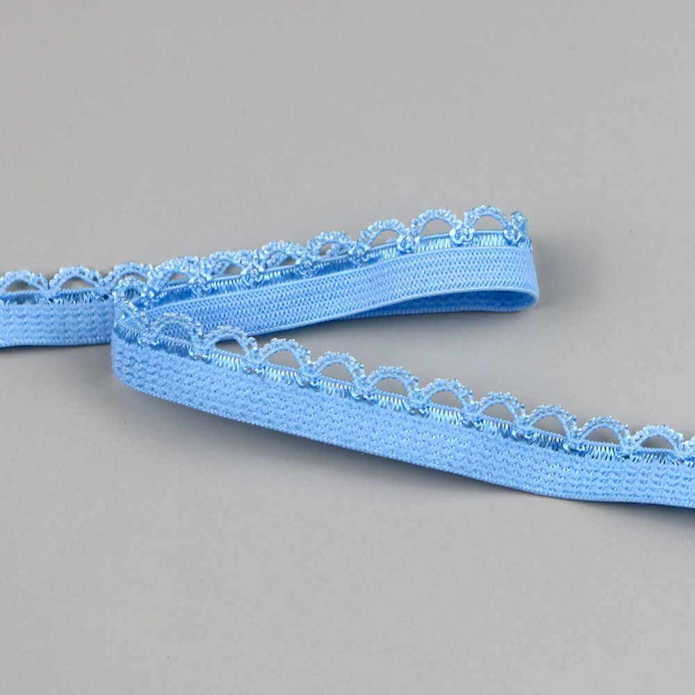 Manufacturers supply shiny lingerie stretch lace ear design elastic webbing lace knitted elastic band for underwear