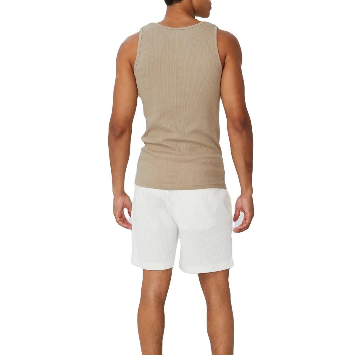 Custom Ribbed Tank Top Man Sleeveless O-neck Vest Basic Casual Summer Sportswear Workout Gym Men Ribbed Tank Top