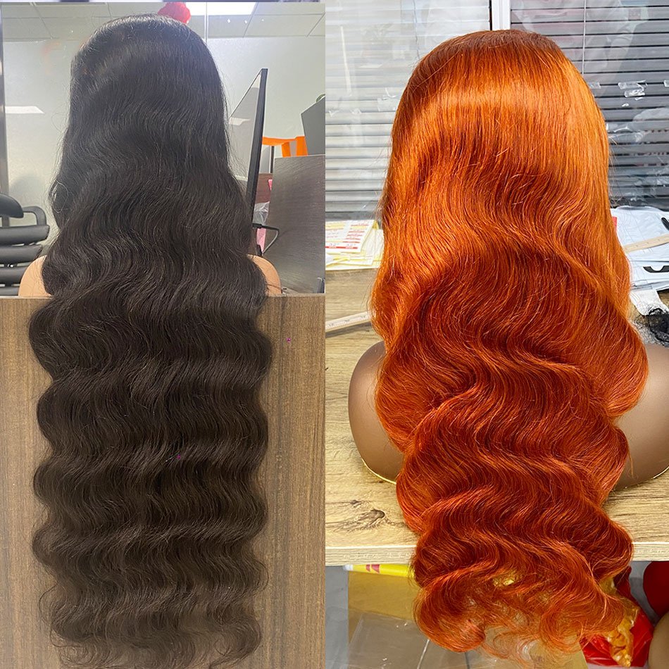 Wholesale Body Wave Human Hair Wig Long Raw Brazilian Hair Full Transparent Lace Frontal Wig For Black Women