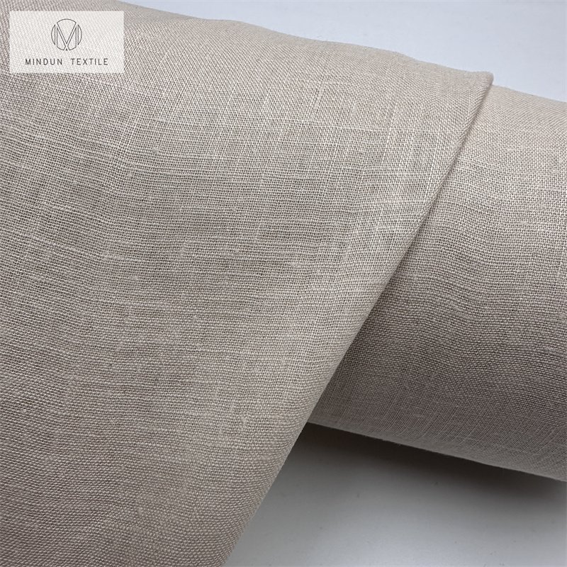 Mindun China Manufacturer Twill 55% Linen 45% Cotton Fabric For Sale