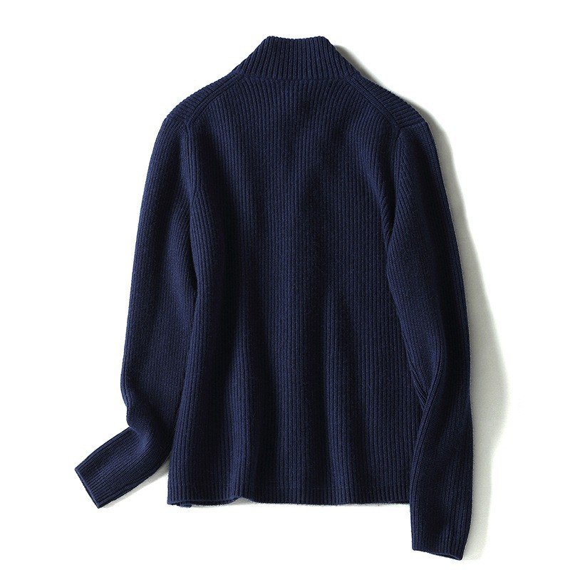 Thick wool cashmere jacket buttons rib knit cashmere cardigan for man winter warm