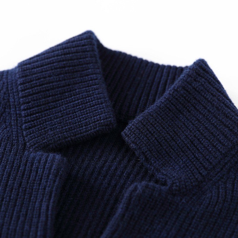 Thick wool cashmere jacket buttons rib knit cashmere cardigan for man winter warm
