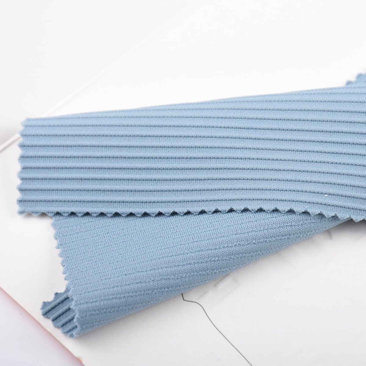 Spandex Bikini Fabric HX2472 Hot Selling Thick-textured Polyamide 4-way Stretch Rib Knitted Weft Plain Dyed Underwear Fabric 36S