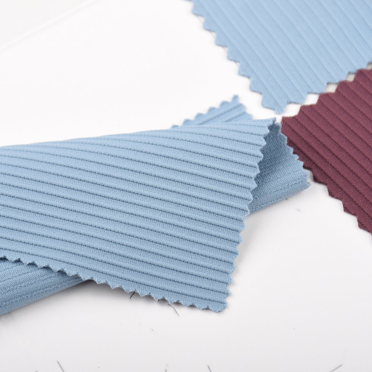 Spandex Bikini Fabric HX2472 Hot Selling Thick-textured Polyamide 4-way Stretch Rib Knitted Weft Plain Dyed Underwear Fabric 36S