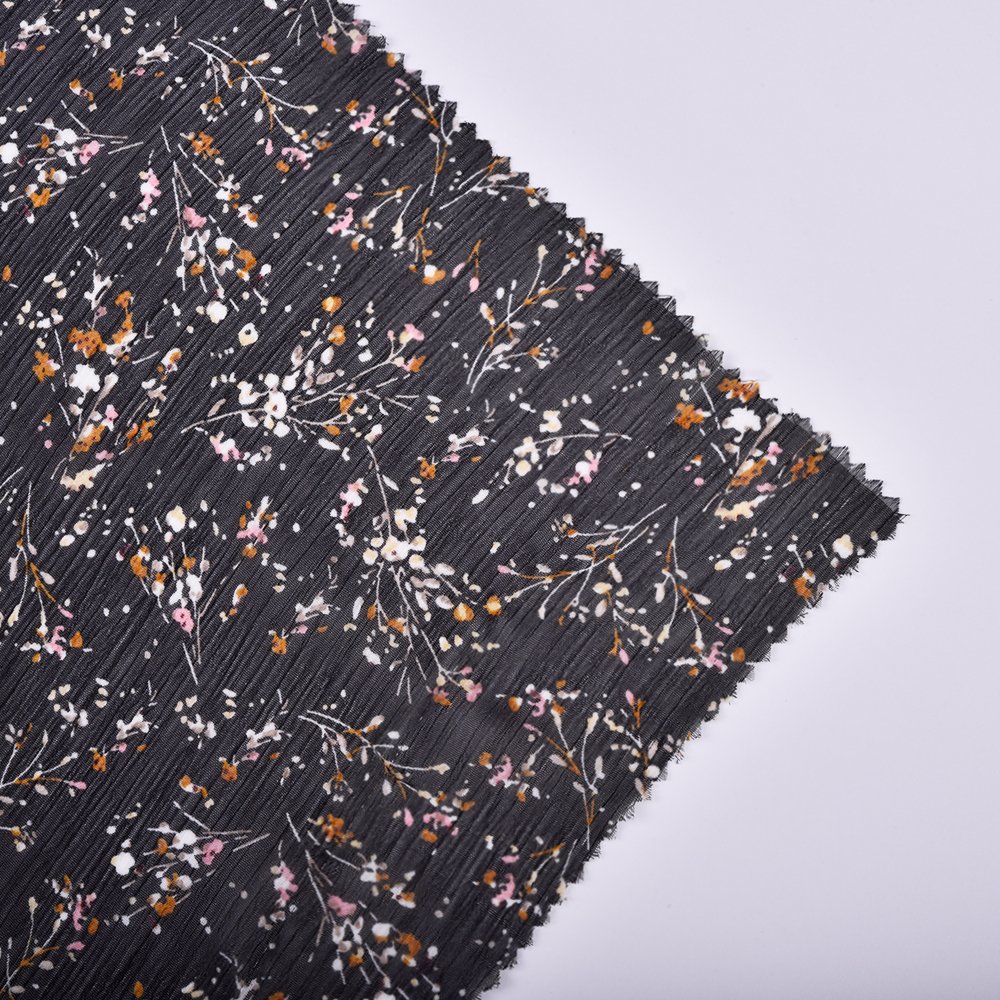 Wholesale Custom Black Floral Liberty London 100% Polyester Woven Printing Fabrics For Women Clothing