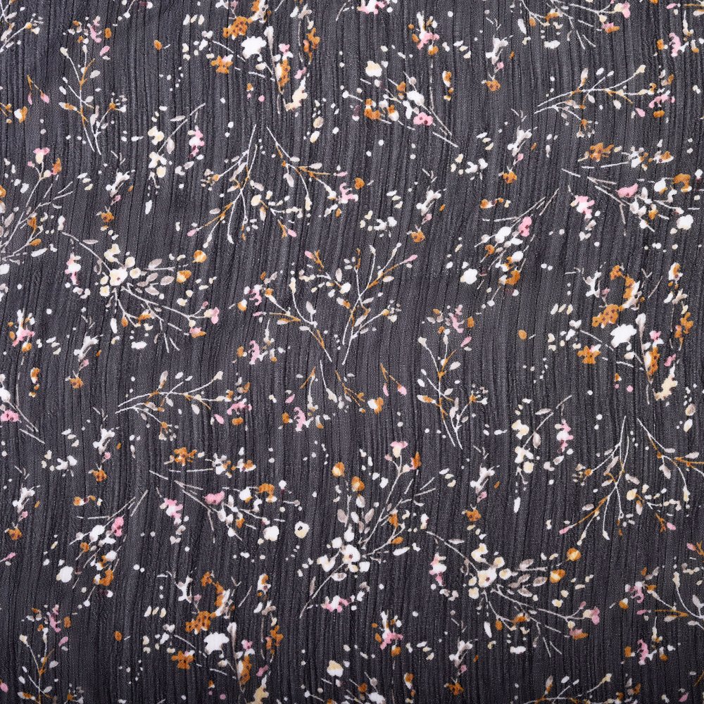 Wholesale Custom Black Floral Liberty London 100% Polyester Woven Printing Fabrics For Women Clothing