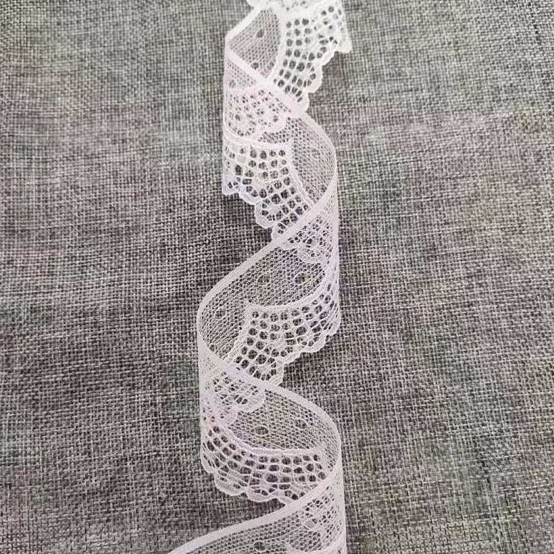 2024 High Quality Fine milk silk embroidery lace 4CM hollow hand DIY clothing accessories children's small fresh lace