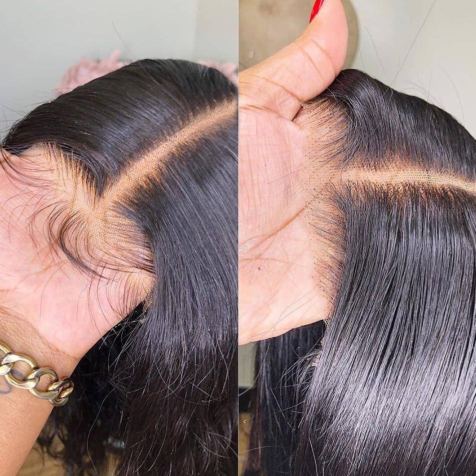 Unprocessed 30 Inch Loose Wave Lace Frontal Wigs Preplucked Remy Hair Lace Closure Human Wig