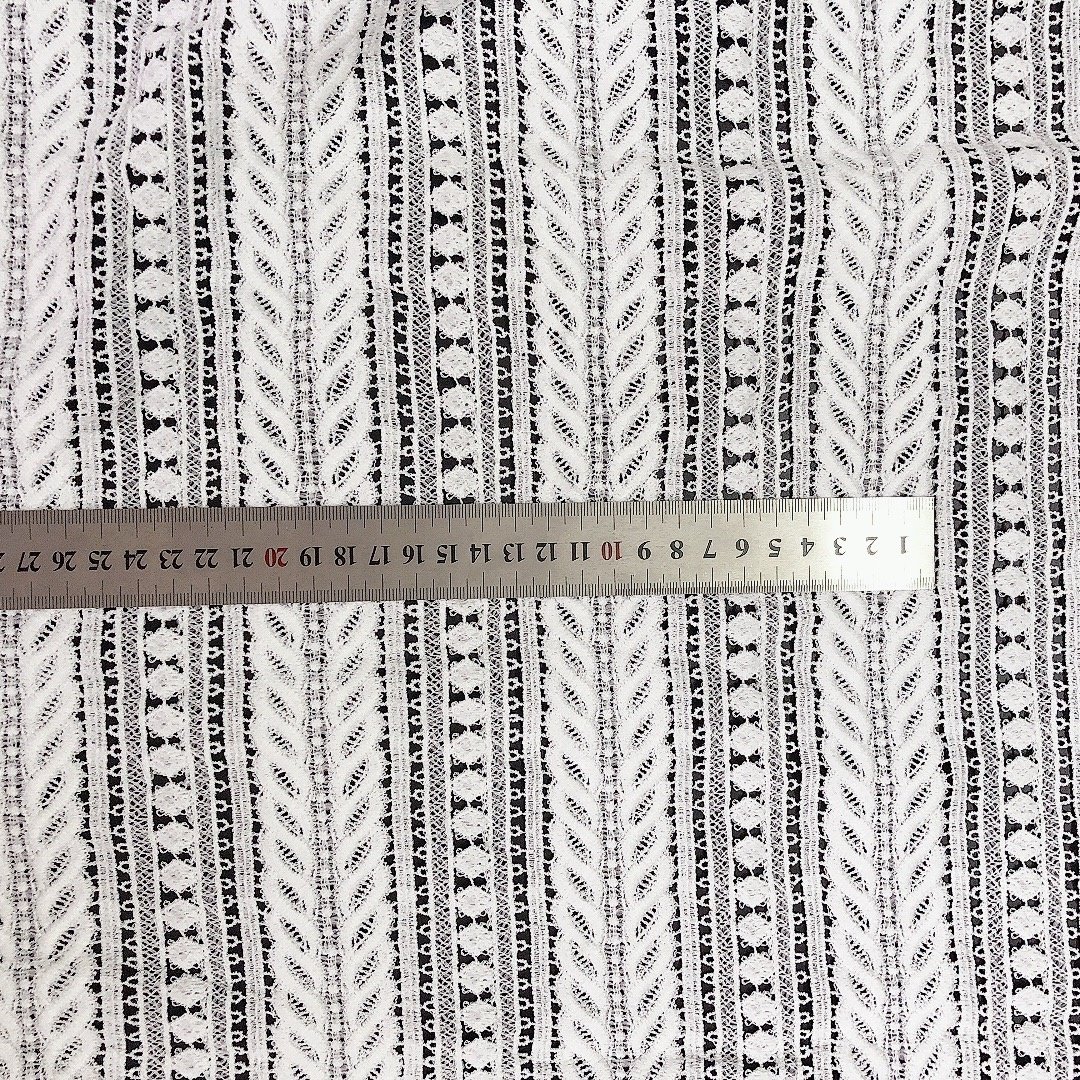 Flat garment home textile water soluble lace fabric white bulk LT21087