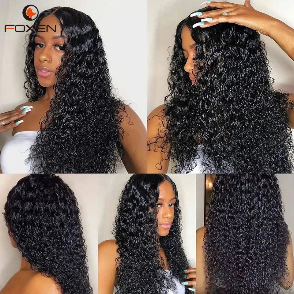 Wholesale Human Hair Wigs Brazilian Hair Jerry Curly Lace Front Wig Without Glue Ready To Go Glue Less Human Hair Wigs