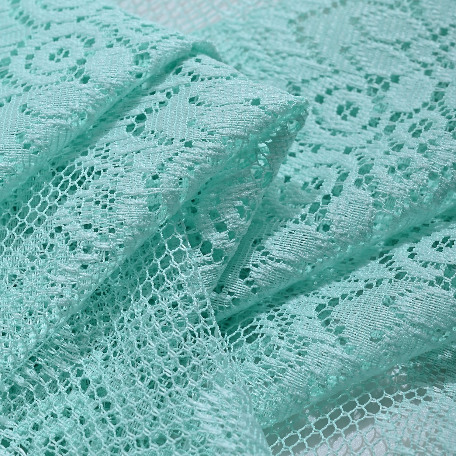 Stock Lace Multil-color 100% Polyester Jacquard Lace Fabric For Dress